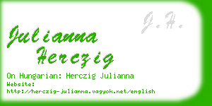 julianna herczig business card